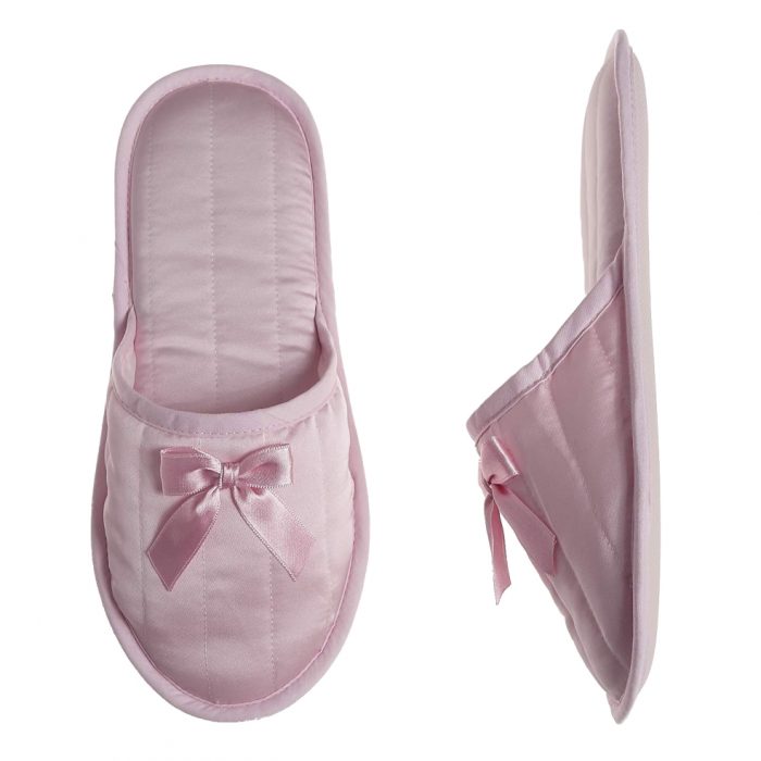 Γυναικεία παντόφλα σατέν δωματίου Ροζ Ελληνική - Amaryllis Slippers 1