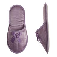 Γυναικεία παντόφλα σατέν δωματίου Λιλά Ελληνική