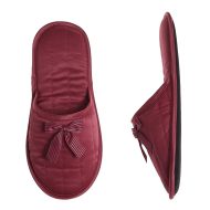 Γυναικεία παντόφλα σατέν δωματίου Κοραλί Ελληνική