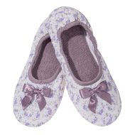Mπαλαρίνα Λιλά εμπριμέ λουλούδι βαμβακερή Ελληνική Παντόφλες Μπαλαρίνες Amaryllis Slippers Mπαλαρίνα Λιλά εμπριμέ λουλούδι βαμβακερή Ελληνική
