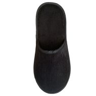 Ανδρική παντόφλα δωματίου κοτλέ μαύρο βαμβακερή Ελληνική Ανδρικές Παντόφλες Amaryllis Slippers 3