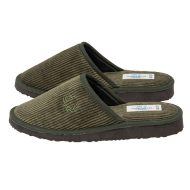 Γυναικεία παντόφλα κοτλέ χακί Βαμβακερή Ελληνική