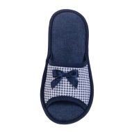 Γυναικεία υφασμάτινη καρό μπλέ ανοιχτή Amaryllis Slippers Ελληνική Ανοιχτές Παντόφλες Amaryllis Slippers 3