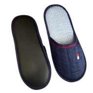 Ανδρική παντόφλα υφασμάτινη δωματίου μπλέ βαμβακερή Ελληνική Ανδρικές Παντόφλες Amaryllis Slippers 3