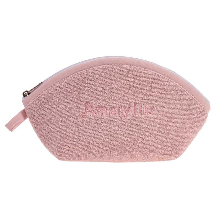 Πετσετέ σομόν νεσεσέρ πορτοφόλι με φερμουάρ Amaryllis χειροποίητο Ελληνικό - Amaryllis Slippers 1