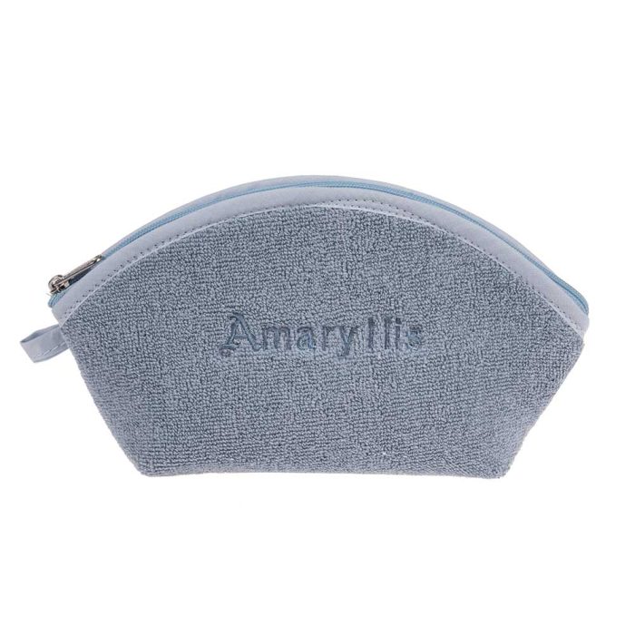 Πετσετέ light blue νεσεσέρ πορτοφόλι με φερμουάρ Amaryllis χειροποίητο Ελληνικό - Amaryllis Slippers 1