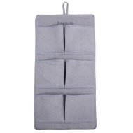 Πετσετέ γκρί νεσεσέρ μπάνιου με θήκες Amaryllis χειροποίητο Ελληνικό