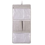 Νεσεσέρ ταξιδιού με πλαστικές θήκες υφασμάτινο γκρί amaryllis Ελληνικό