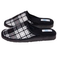 Ανδρική παντόφλα Μαύρο καρό Ελληνική