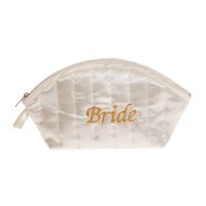 Σατέν ιβουάρ Bride νεσεσέρ πορτοφόλι με φερμουάρ Amaryllis χειροποίητο Ελληνικό