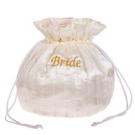 Σατέν Ιβουάρ Bride νεσεσέρ πουγκί μεγάλο Amaryllis χειροποίητο Ελληνικό