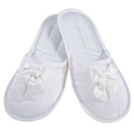 Γυναικεία νυφική παντόφλα σατέν δωματίου Λευκή Ελληνική Γυναικείες Παντόφλες Δωματίου Amaryllis Slippers Γυναικεία νυφική παντόφλα σατέν δωματίου Λευκή Ελληνική