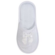 Γυναικεία νυφική παντόφλα σατέν δωματίου Λευκή Ελληνική Γυναικείες Παντόφλες Δωματίου Amaryllis Slippers 3