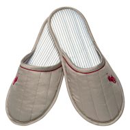 Ανδρική παντόφλα υφασμάτινη δωματίου μπέζ βαμβακερή Ελληνική Ανδρικές Παντόφλες Amaryllis Slippers Ανδρική παντόφλα υφασμάτινη δωματίου μπέζ βαμβακερή Ελληνική
