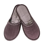 Ανδρική παντόφλα πετσετέ δωματίου  Καφέ/Γκρί Ρίγα βαμβακερή Ελληνική