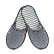 Ανδρική παντόφλα υφασμάτινη δωματίου Ruster Γκρί βαμβακερή Ελληνική Ανδρικές Παντόφλες Amaryllis Slippers Ανδρική παντόφλα υφασμάτινη δωματίου Ruster Γκρί βαμβακερή Ελληνική