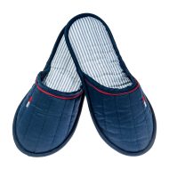 Ανδρική παντόφλα υφασμάτινη δωματίου μπλέ βαμβακερή Ελληνική Ανδρικές Παντόφλες Amaryllis Slippers Ανδρική παντόφλα υφασμάτινη δωματίου μπλέ βαμβακερή Ελληνική