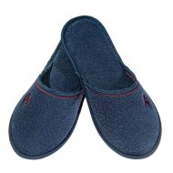 Ανδρική παντόφλα πετσετέ δωματίου μπλέ βαμβακερή Ελληνική Ανδρικές Παντόφλες Amaryllis Slippers Ανδρική παντόφλα πετσετέ δωματίου μπλέ βαμβακερή Ελληνική