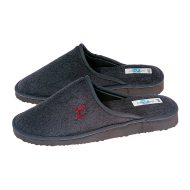 Ανδρική παντόφλα πετσετέ τσελ γκρι βαμβακερή Ελληνική Ανδρικές Παντόφλες Amaryllis Slippers Ανδρική παντόφλα πετσετέ τσελ γκρι βαμβακερή Ελληνική