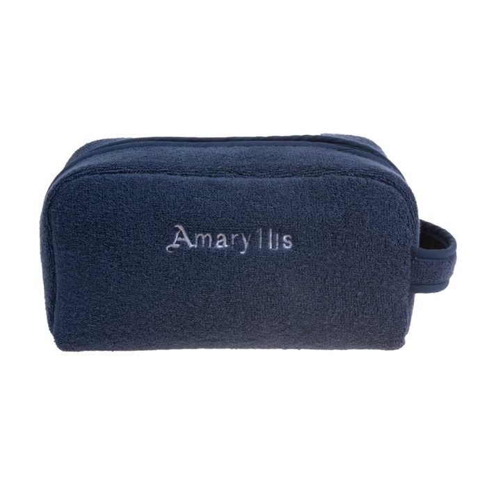 Πετσετέ μπλέ νεσεσέρ με χειρολαβή Amaryllis χειροποίητο Ελληνικό - Amaryllis Slippers 1