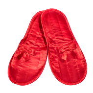 Γυναικεία παντόφλα σατέν κόκκινο amaryllis slippers