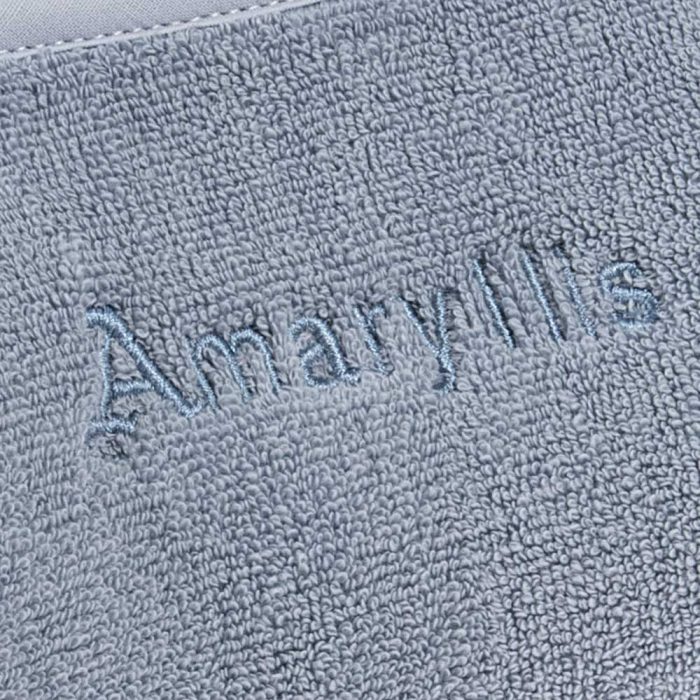 Πετσετέ light blue νεσεσέρ πορτοφόλι με φερμουάρ Amaryllis χειροποίητο Ελληνικό - Amaryllis Slippers 3