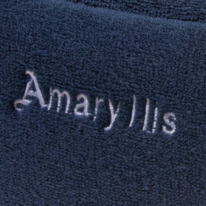 Πετσετέ μπλέ νεσεσέρ με χειρολαβή Amaryllis χειροποίητο Ελληνικό - Amaryllis Slippers 2