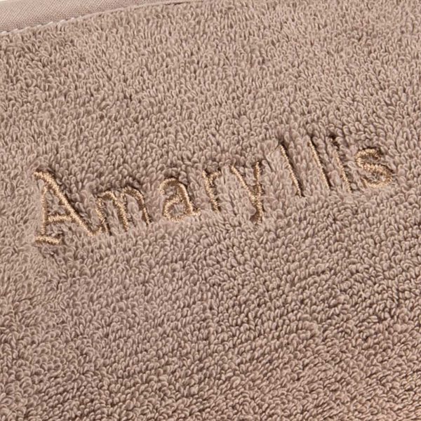 Πετσετέ μόκα νεσεσέρ μεγάλο με φερμουάρ Amaryllis χειροποιήτο Ελληνικό - Amaryllis Slippers 4