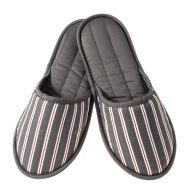 Ανδρική παντόφλα υφασμάτινη δωματίου  ρίγα πούρο βαμβακερή Ελληνική