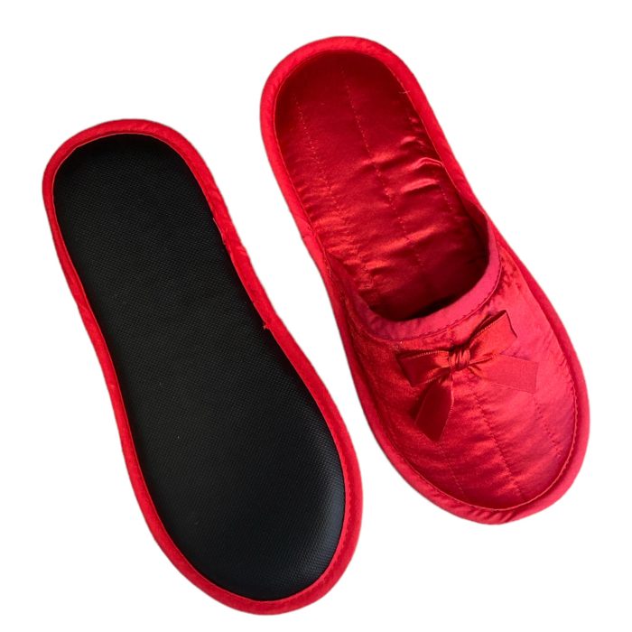 Γυναικεία παντόφλα σατέν κόκκινο amaryllis slippers - Amaryllis Slippers 3