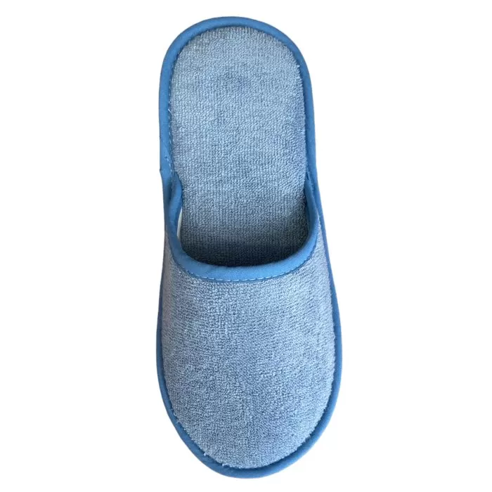 Γυναικεία παντόφλα πετσετέ δωματίου Dusty Blue βαβμακερή Ελληνική - Amaryllis Slippers 2