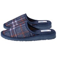 Ανδρική Παντόφλα καρό μπλέ aura Ελληνική