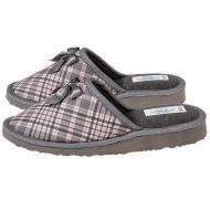 Γυναικεία παντόφλα... Γυναικείες Παντόφλες με σόλα Eva Foam Amaryllis Slippers Γυναικεία παντόφλα γκρι καρό Βαμβακερή Ελληνική