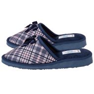 Γυναικεία παντόφλα... Γυναικείες Παντόφλες με σόλα Eva Foam Amaryllis Slippers Γυναικεία παντόφλα μπλε καρό Βαμβακερή Ελληνική