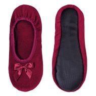 Μπαλαρίνα βελούδο Μπορντό Ελληνική Παντόφλες Γυναικείες Amaryllis Slippers 3