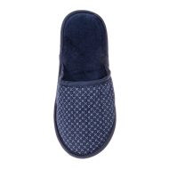 Ανδρική παντόφλα μπλε ύφασμα βελούδο δωματίου βαμβακερή Ελληνική Ανδρικές Παντόφλες Amaryllis Slippers 3