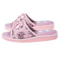 Γυναικεία παντόφλα ανοιχτή ροζ floral Βαμβακερή Ελληνική Ανοιχτές Παντόφλες Amaryllis Slippers Γυναικεία παντόφλα ανοιχτή ροζ floral Βαμβακερή Ελληνική