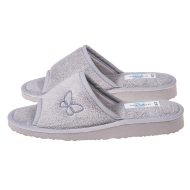 Γυναικεία παντόφλα ανοιχτή silver γκρι βαμβακερή Ελληνική Ανοιχτές Παντόφλες Amaryllis Slippers Γυναικεία παντόφλα ανοιχτή silver γκρι βαμβακερή Ελληνική
