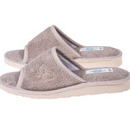 Γυναικεία παντόφλα ανοιχτή πετσετέ μόκα Βαμβακερή Ελληνική Ανοιχτές Παντόφλες Amaryllis Slippers Γυναικεία παντόφλα ανοιχτή πετσετέ μόκα Βαμβακερή Ελληνική