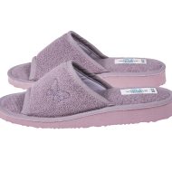 Γυναικεία παντόφλα ανοιχτή πετσετέ μωβ Βαμβακερή Ελληνική Παντόφλες Γυναικείες Amaryllis Slippers Γυναικεία παντόφλα ανοιχτή πετσετέ μωβ Βαμβακερή Ελληνική