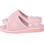 Γυναικεία παντόφλα ανοιχτή πετσετε σομον Βαμβακερή Ελληνική