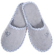 Γυναικεία παντόφλα... Γυναικείες Παντόφλες Δωματίου Amaryllis Slippers Γυναικεία παντόφλα πετσετέ γκρι πεταλούδα βαμβακερή Ελληνικής Κατασκευής