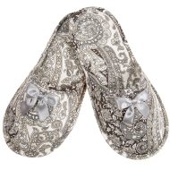 Γυναικεία παντόφλα υφασμάτινη λαχούρι μπεζ βαμβακερή Ελληνικής κατασκευής