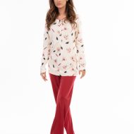 Γυναικεία σετ πιτζάμα εμπριμέ Interlock βαμβακερή ελληνικής κατασκευής Γυναικείες Πιτζάμες Amaryllis Slippers Γυναικεία σετ πιτζάμα εμπριμέ Interlock βαμβακερή ελληνικής κατασκευής