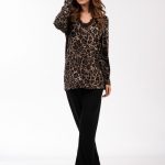 Γυναικεία σετ πιτζάμα λεοπάρ βαμβακερή ελληνικής κατασκευής