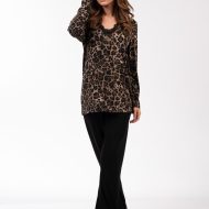 Γυναικεία σετ πιτζάμα λεοπάρ βαμβακερή ελληνικής κατασκευής Γυναικείες Πιτζάμες Amaryllis Slippers Γυναικεία σετ πιτζάμα λεοπάρ βαμβακερή ελληνικής κατασκευής