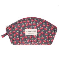 Χειροποίητο νεσεσέρ Amaryllis πορτοφόλι γκρι κεράσι με φερμουάρ