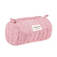 Χειροποίητο νεσεσέρ Amaryllis μπαουλάκι σομόν λαχούρι με φερμουάρ