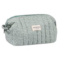 Χειροποίητο μεγάλο νεσεσέρ Amaryllis μέντα λαχούρι με φερμουάρ Γυναικεία Νεσεσέρ Amaryllis Slippers Χειροποίητο μεγάλο νεσεσέρ Amaryllis μέντα λαχούρι με φερμουάρ