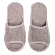 Γυναικεία παντόφλα πετσετέ ανοιχτή δωματίου μόκα βαμβακερή Ελληνική Ανοιχτές Παντόφλες Amaryllis Slippers 3